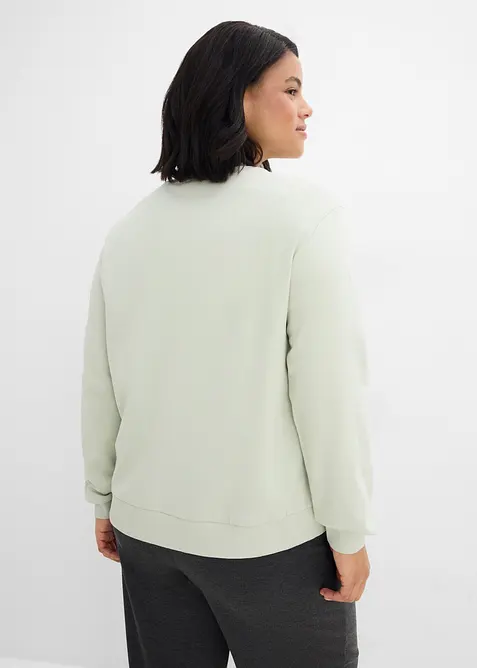 Felpa in puro cotone biologico con stampa gommata, bonprix