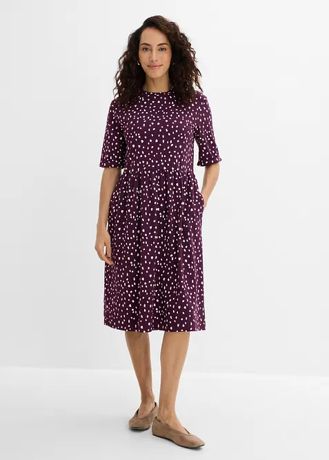 Abito in maglina di misto cotone ed elastan, bonprix