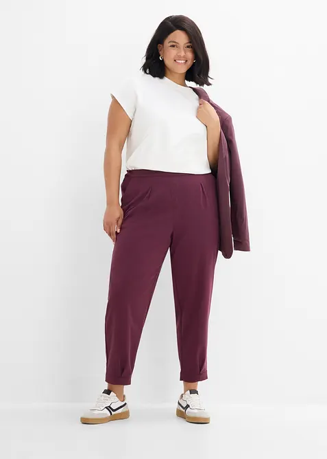 Pantaloni cropped con viscosa, bonprix
