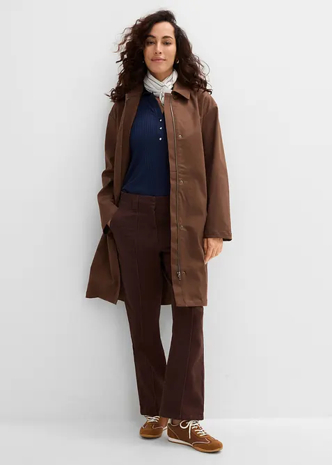 Pantaloni in twill di cotone elasticizzato, bonprix