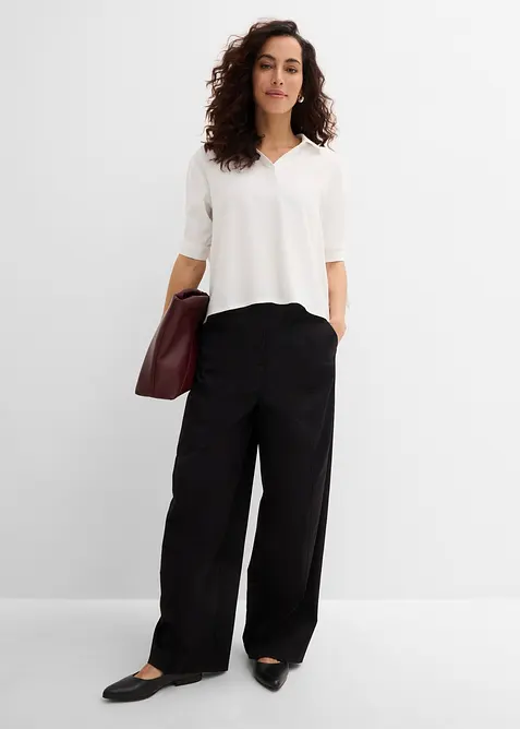 Pantaloni barrel in twill, bonprix