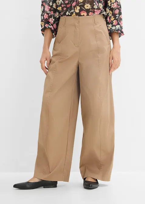 Pantaloni barrel in twill, bonprix