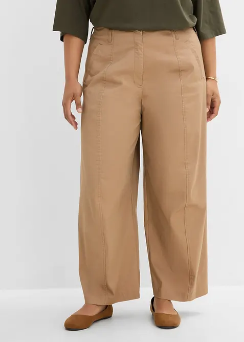 Pantaloni barrel in twill, bonprix