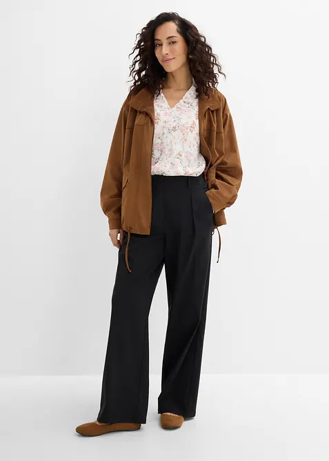Pantaloni con pinces in bengalina elasticizzata, bonprix