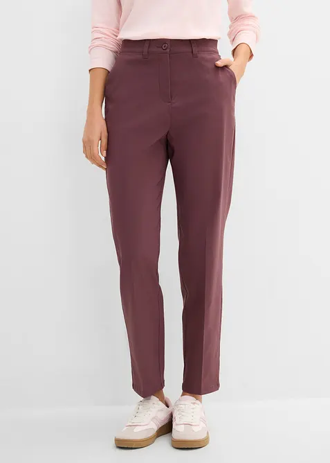 Pantaloni pancia piatta a sigaretta in bengalina elasticizzata, bonprix