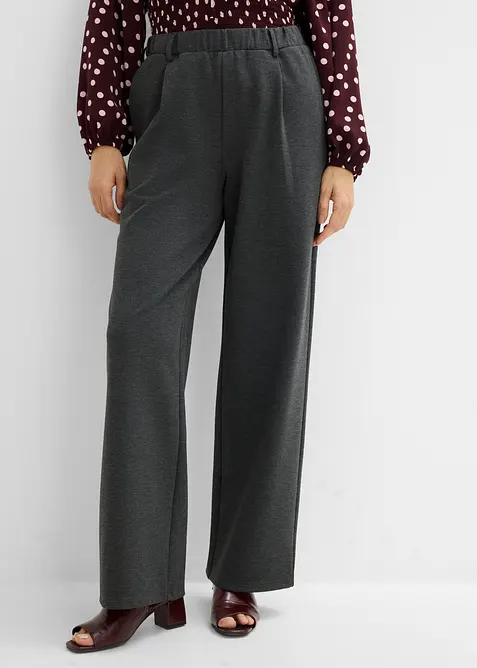 Pantaloni in punto di Roma con pinces, bonprix
