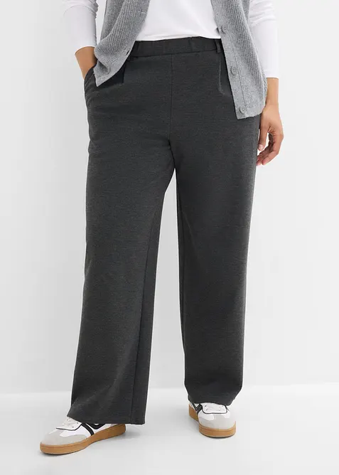 Pantaloni in punto di Roma con pinces, bonprix