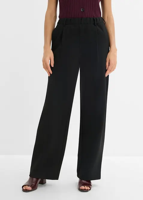 Pantaloni in punto di Roma con pinces, bonprix