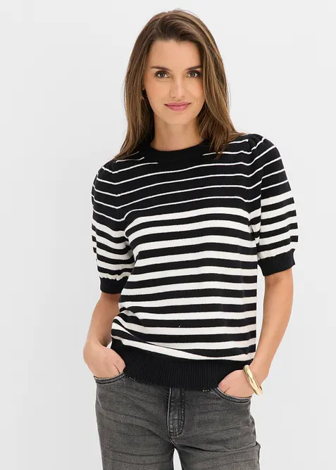 Maglione con mezze maniche a palloncino, bonprix