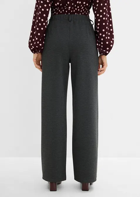 Pantaloni in punto di Roma con pinces, bonprix