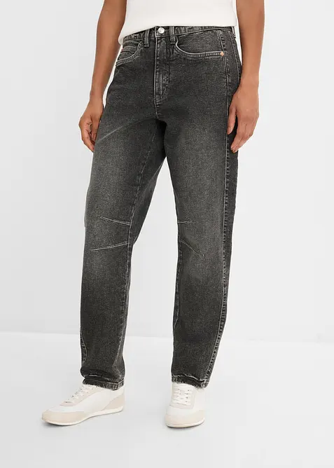 Mom jeans a vita alta, bonprix