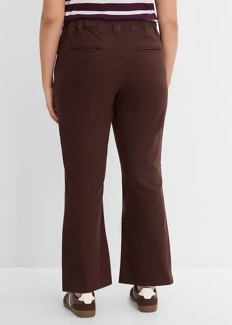 Pantaloni in twill di cotone elasticizzato, bonprix