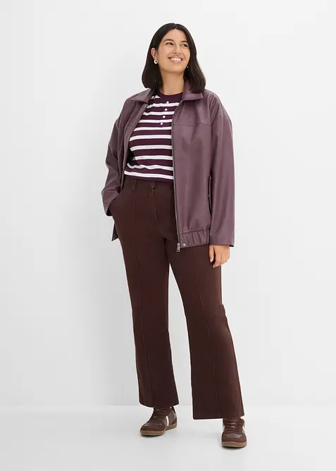 Pantaloni in twill di cotone elasticizzato, bonprix