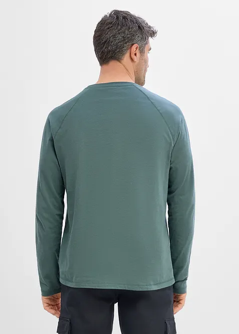 Maglia a maniche lunghe in puro cotone biologico (pacco da 2), bonprix