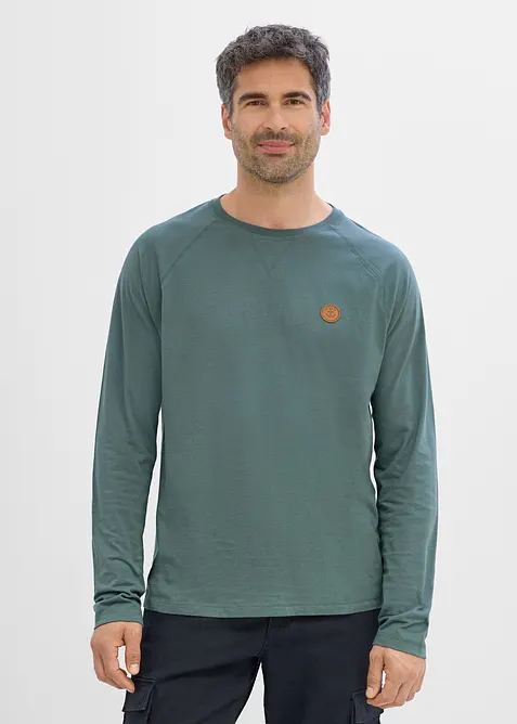 Maglia a maniche lunghe in puro cotone biologico (pacco da 2), bonprix