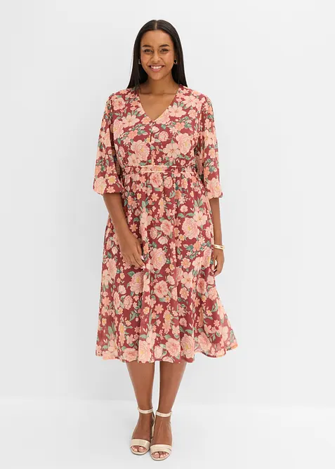 Abito  svasato in chiffon, bonprix