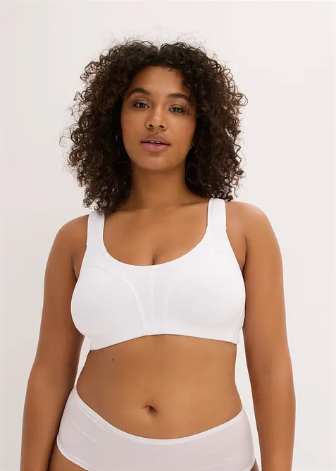 Reggiseno senza ferretto  con cotone biologico (pacco da 2), bonprix