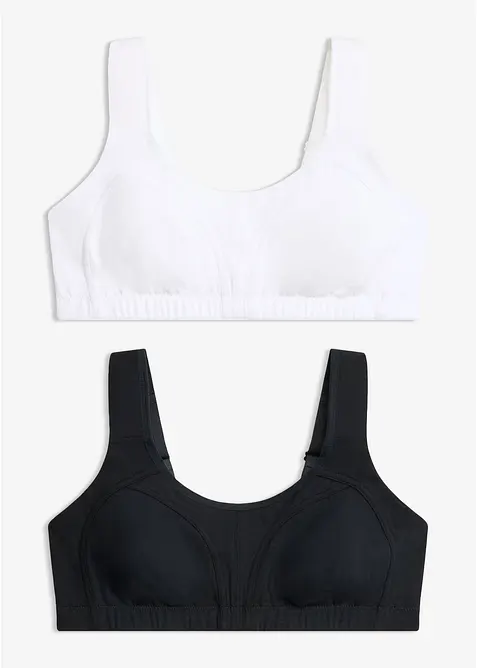 Reggiseno senza ferretto  con cotone biologico (pacco da 2), bonprix
