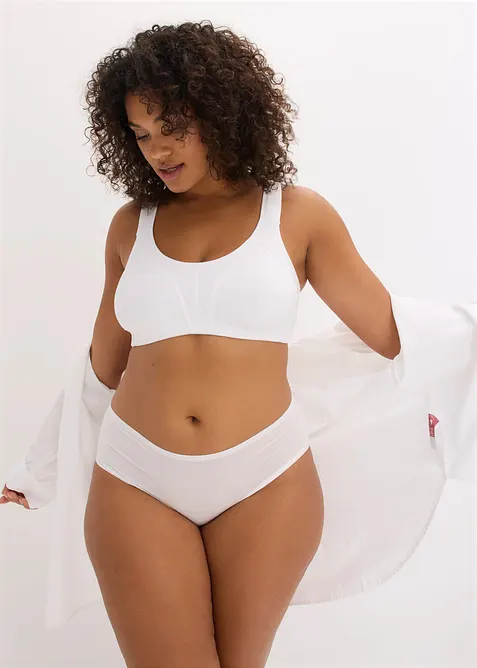 Reggiseno senza ferretto  con cotone biologico (pacco da 2), bonprix
