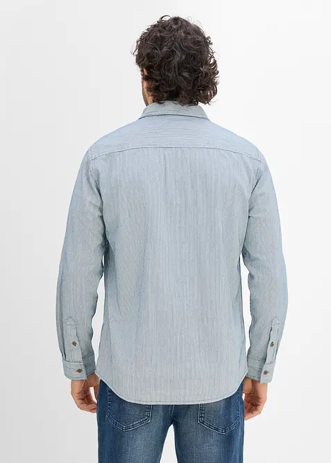 Camicia in jeans in puro cotone a maniche lunghe, bonprix
