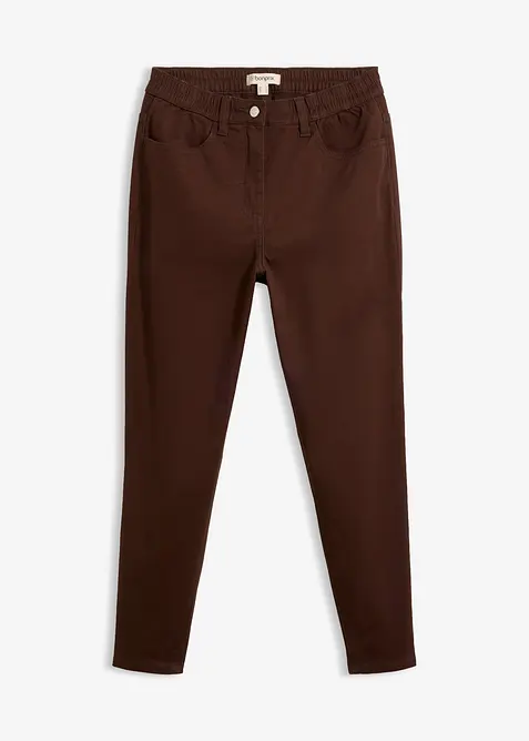 Pantaloni  mom a vita alta in twill, bonprix