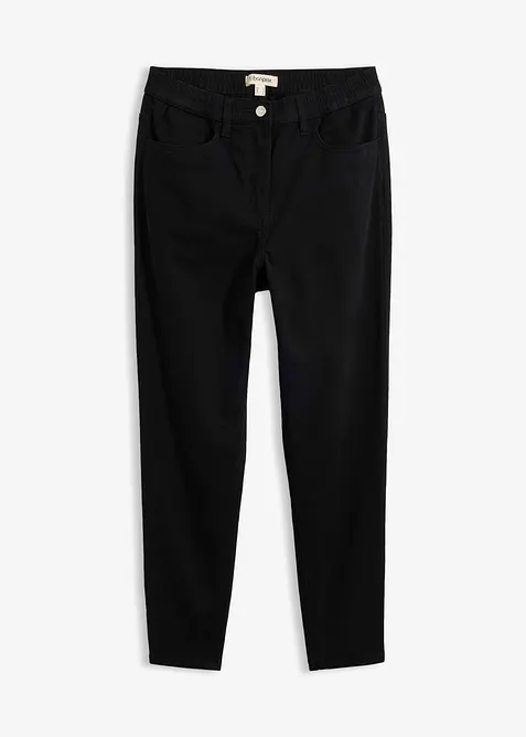 Pantaloni  mom a vita alta in twill, bonprix