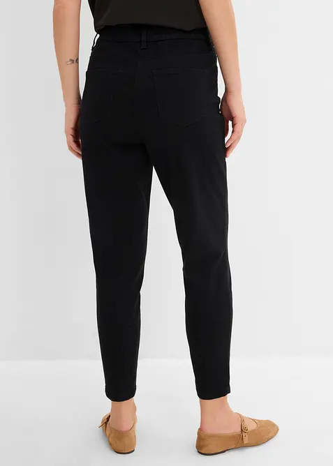 Pantaloni  mom a vita alta in twill, bonprix