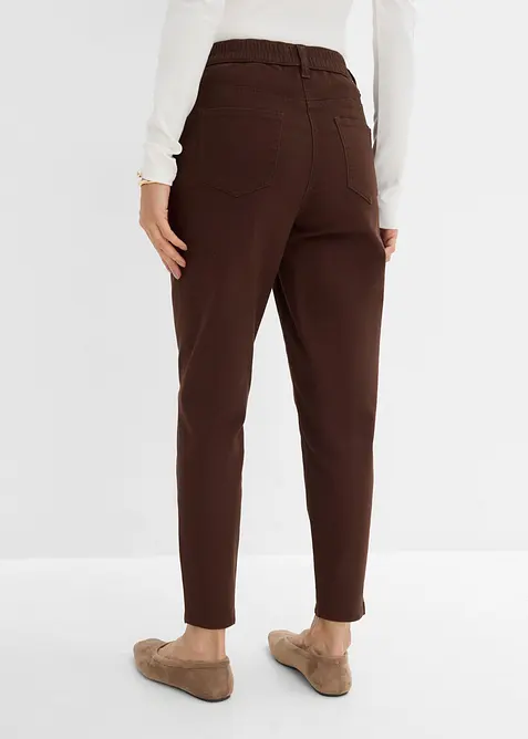 Pantaloni  mom a vita alta in twill, bonprix