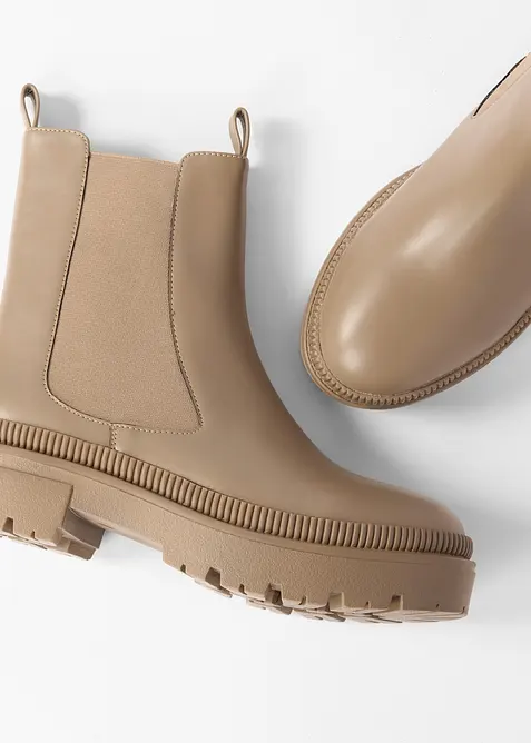 Stivaletti chelsea con suola profilata, bonprix
