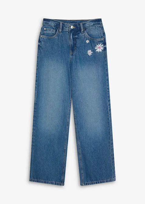 Jeans wide leg, vita media, bonprix