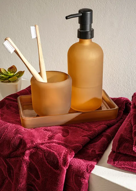 Asciugamano in cotone con struttura a rilievo, bonprix
