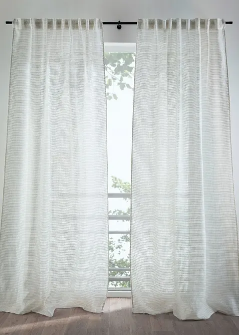 Tenda trasparente dalla trama grossolana (pacco da 1), bonprix