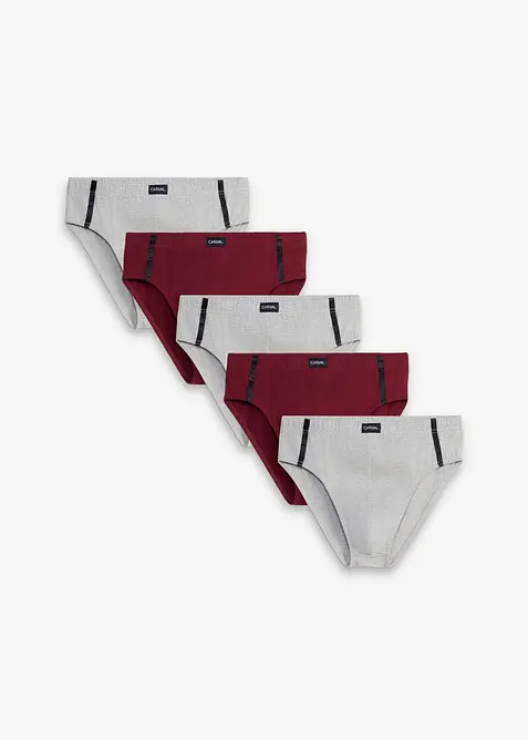 Slip alto con cotone (pacco da 5), bonprix