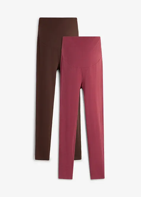 Leggings pr&eacute;maman in cotone biologico (pacco da 2), bonprix
