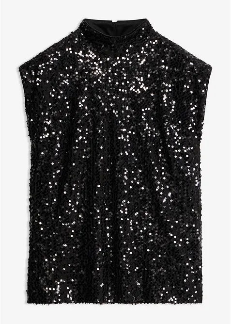Top con paillettes, bonprix