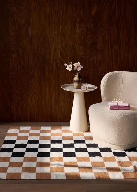 Tappeto kilim con motivo a quadri, bonprix