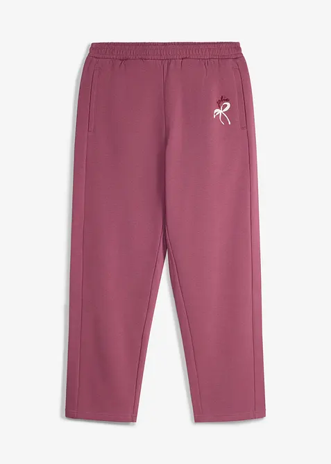 Pantaloni in felpa di puro cotone biologico, wide leg, bonprix