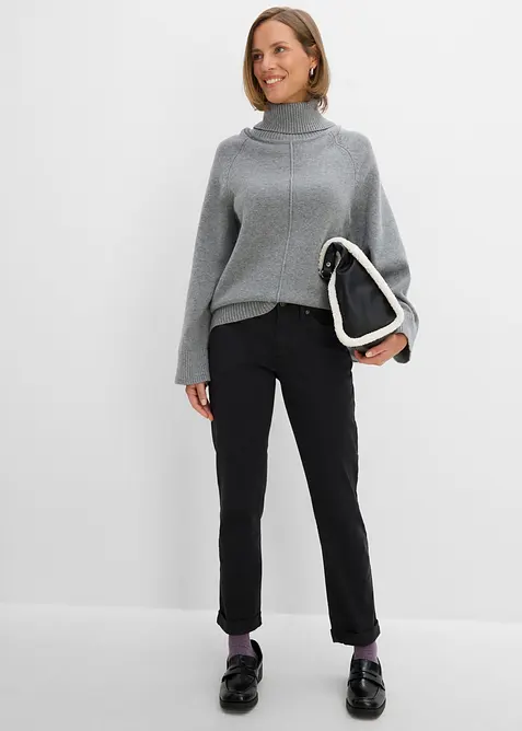Jeans elasticizzati straight, vita alta, bonprix