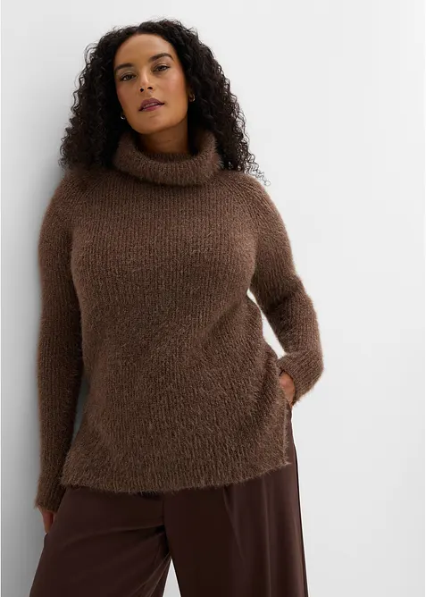 Maglione oversize a collo alto, bonprix