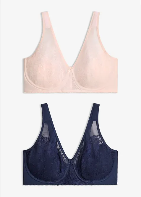 Reggiseno minimizer con spalline imbottite (pacco da 2), bonprix