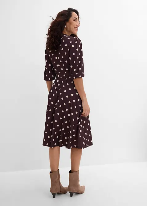 Abito di jersey con cintura da annodare, bonprix
