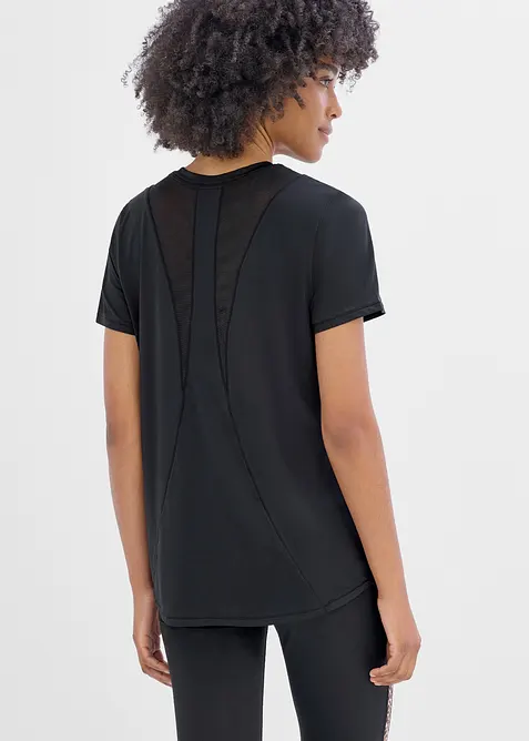 Top per sport ultraleggero ad asciugatura rapida con inserto in mesh, bonprix