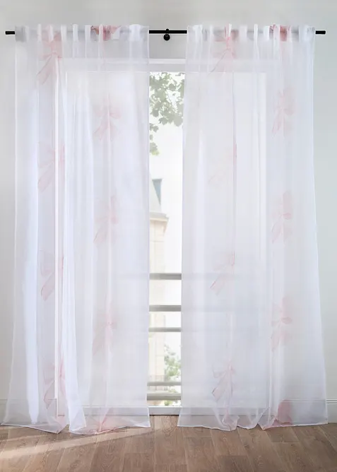 Tenda trasparente a trama fine con poliestere riciclato (pacco da 1), bonprix