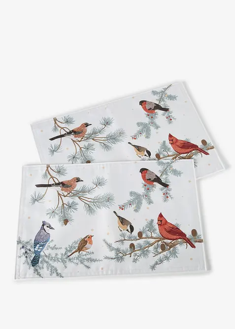 Tovagliette americane con uccelli (pacco da 2), bonprix