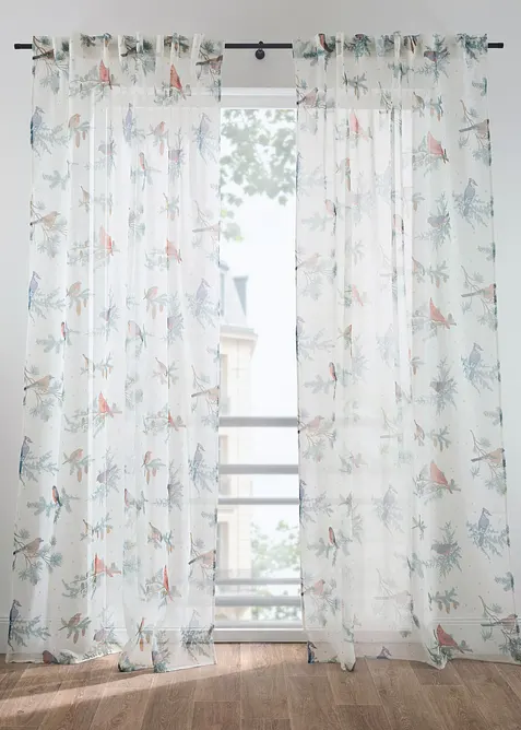 Tenda trasparente a trama fine con poliestere riciclato (pacco da 1), bonprix