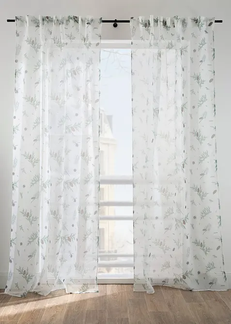 Tenda trasparente a trama fine con poliestere riciclato (pacco da 1), bonprix