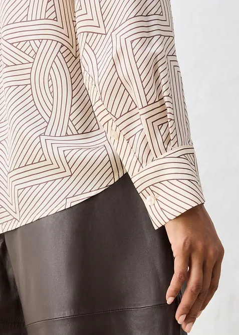 Camicia fluida in misto seta, bonprix
