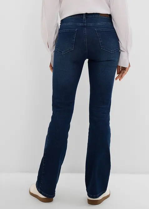 Jeans bootcut, vita media, bonprix