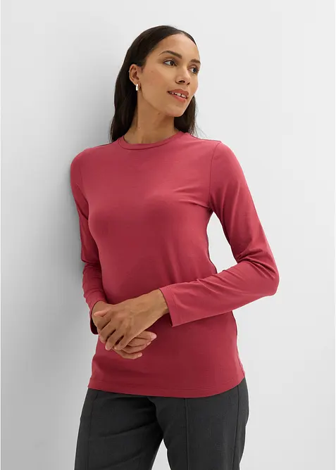 Maglia slim fit con puro cotone biologico (pacco da 2), bonprix