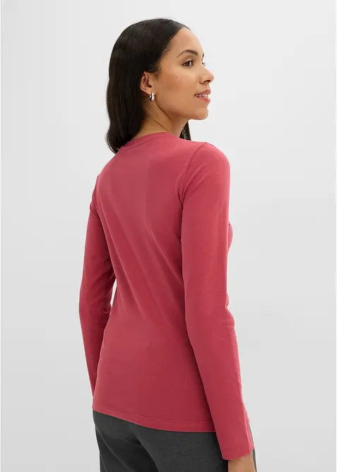 Maglia slim fit con puro cotone biologico (pacco da 2), bonprix